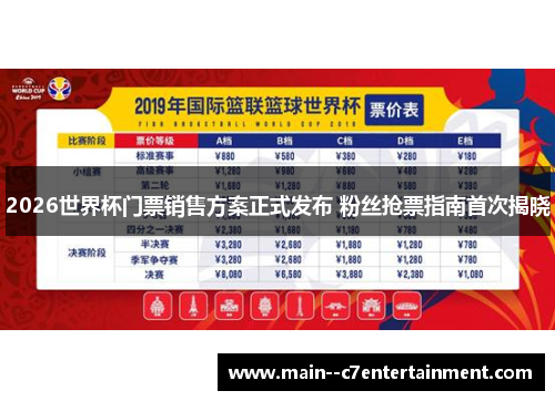 2026世界杯门票销售方案正式发布 粉丝抢票指南首次揭晓